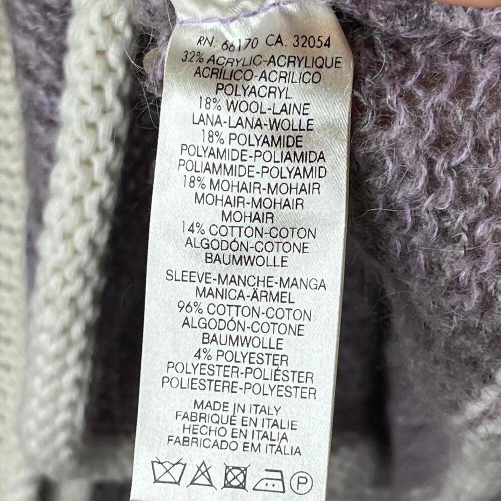 Free People White Moon Cardigan Unique Asymmetrical Boho Festival Mohair M / L - Picture 4 of 7
